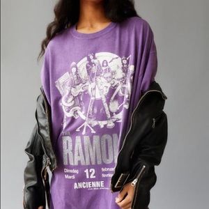 Ramones glitter ink t shirt dress size S/M